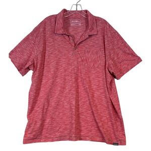 Eddie Bauer Outdoor Mens 2XL Red Space Dye Short Sleeve Polo Shirt Gorpcore